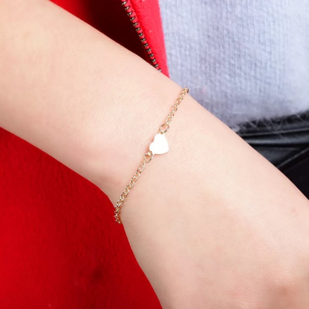Love Heart Stainless Steel Bracelets silver gold - Picture 4 of 4